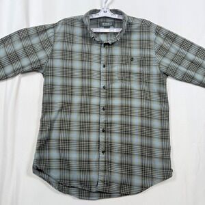 Ezekiel Mens Large L Plaid Flannel Shirt Long Sleeve Casual Button Up